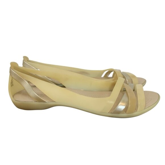 CROCS Isabella Sandals Womens 9 Yellow - Picture 1 of 9